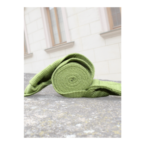 Green yoga strap