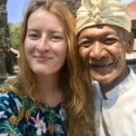 Author with the local monk