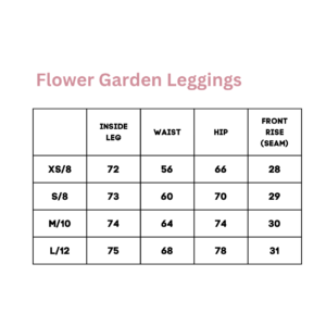 Sizing chart