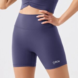 As purple shorts