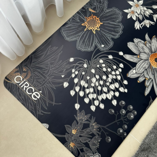 Midnight garden yoga mat