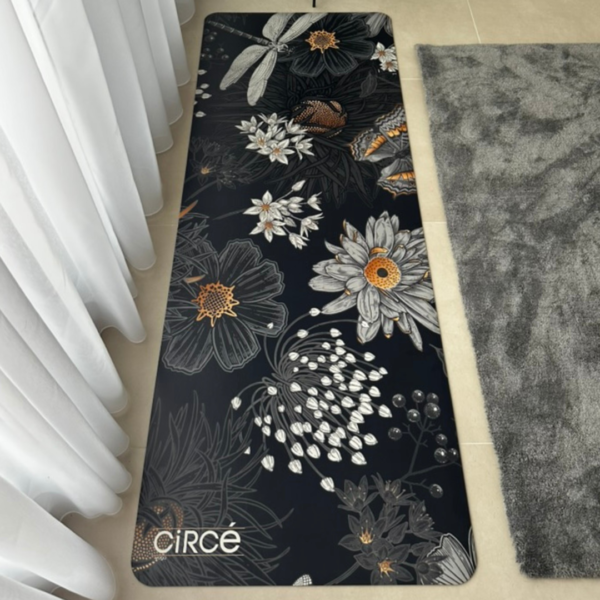 Midnight garden yoga mat